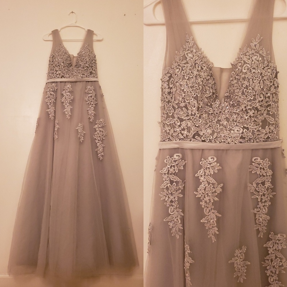 One-Time Used Silver Gown